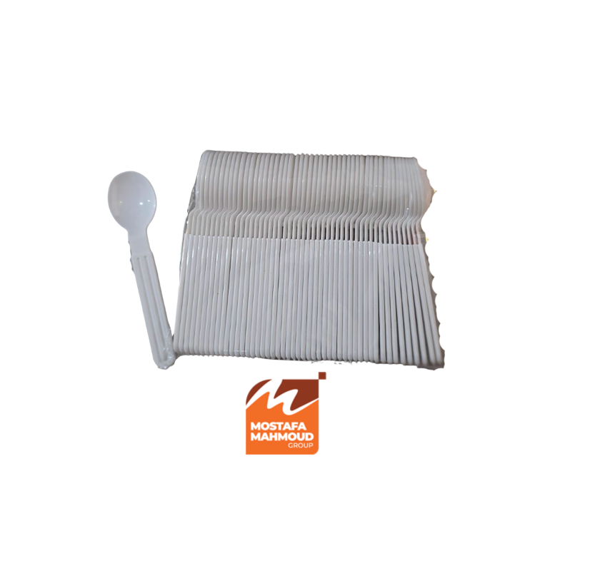 Disposable dessert spoon white 50 pieces معلقة حلو صغيرة