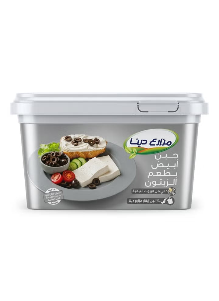مزارع دينا جبن ابيض بطعم الزيتون – 450 جم