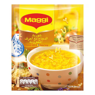 شوربة ماجي الدجاج مع المكرونة